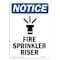 Signmission OSHA Sign, Fire Sprinkler Riser With Symbol, 24in X 18in Rigid Plastic, 18" W, 24" L, Portrait OS-NS-P-1824-V-12686 - alternate 1